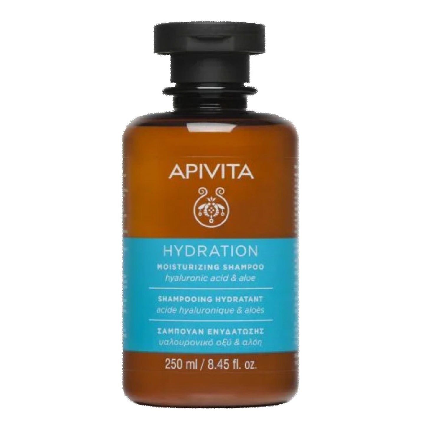 Apivita Hydration & Moisturising Shampoo with Hyaluronic is a luxurious shampoo with 86% natural origin ingredients, this formula gently cleanses while maintaining the scalp's moisture.