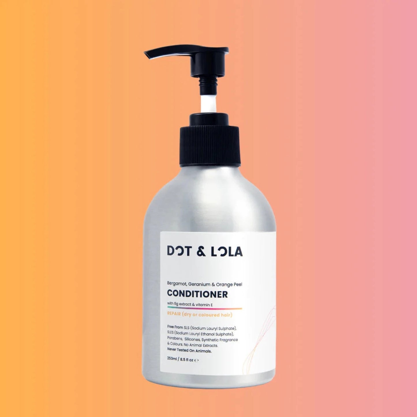 DOT & LOLA Repair Conditioner With Bergamot, Geranium & Orange Peel straightens your hair and restores for luscious locks.
