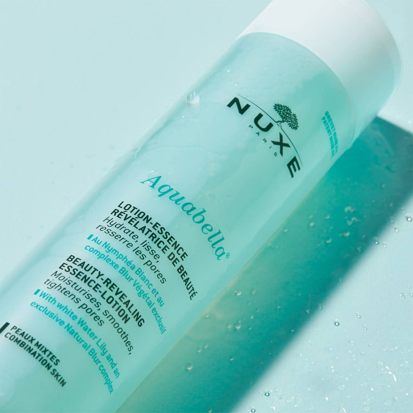 With Nuxe Beauty-Revealing Essence-Lotion, Aquabella Pores are tightened, skin surface is refined, & complexion is brighter.