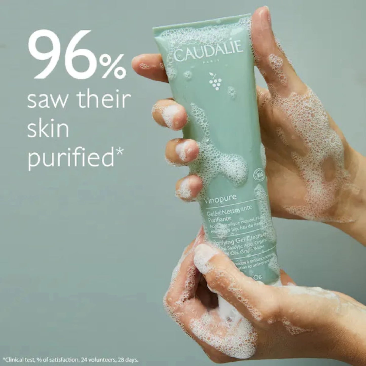 Caudalie Vinopure Purifying Gel Cleanser real results of skin purification.