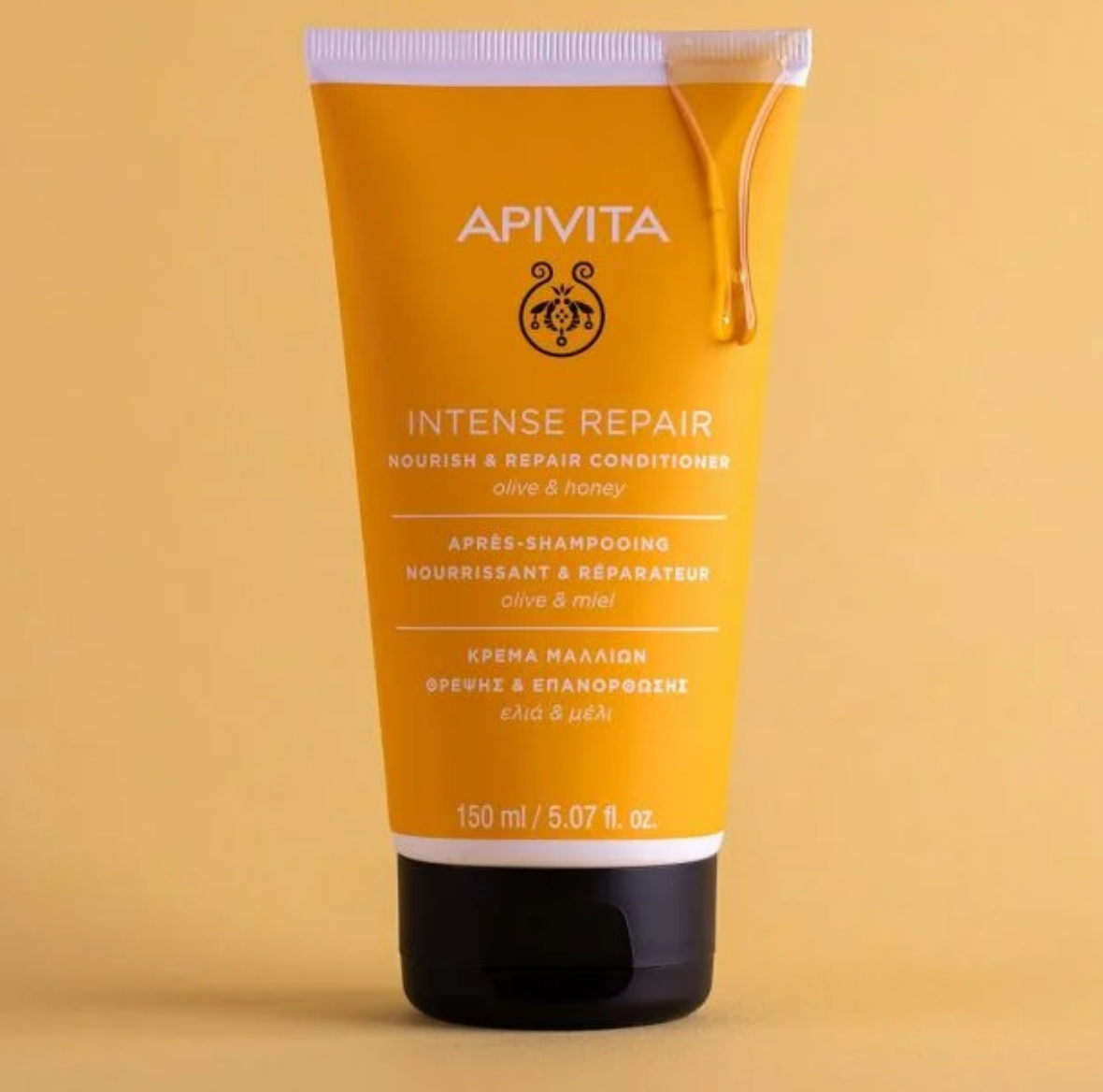 Organic olive, almond and wheat oils, plus wheat proteins and vitamins, hydrate and protect against external stressors. Intensive Repair Hair Conditioner