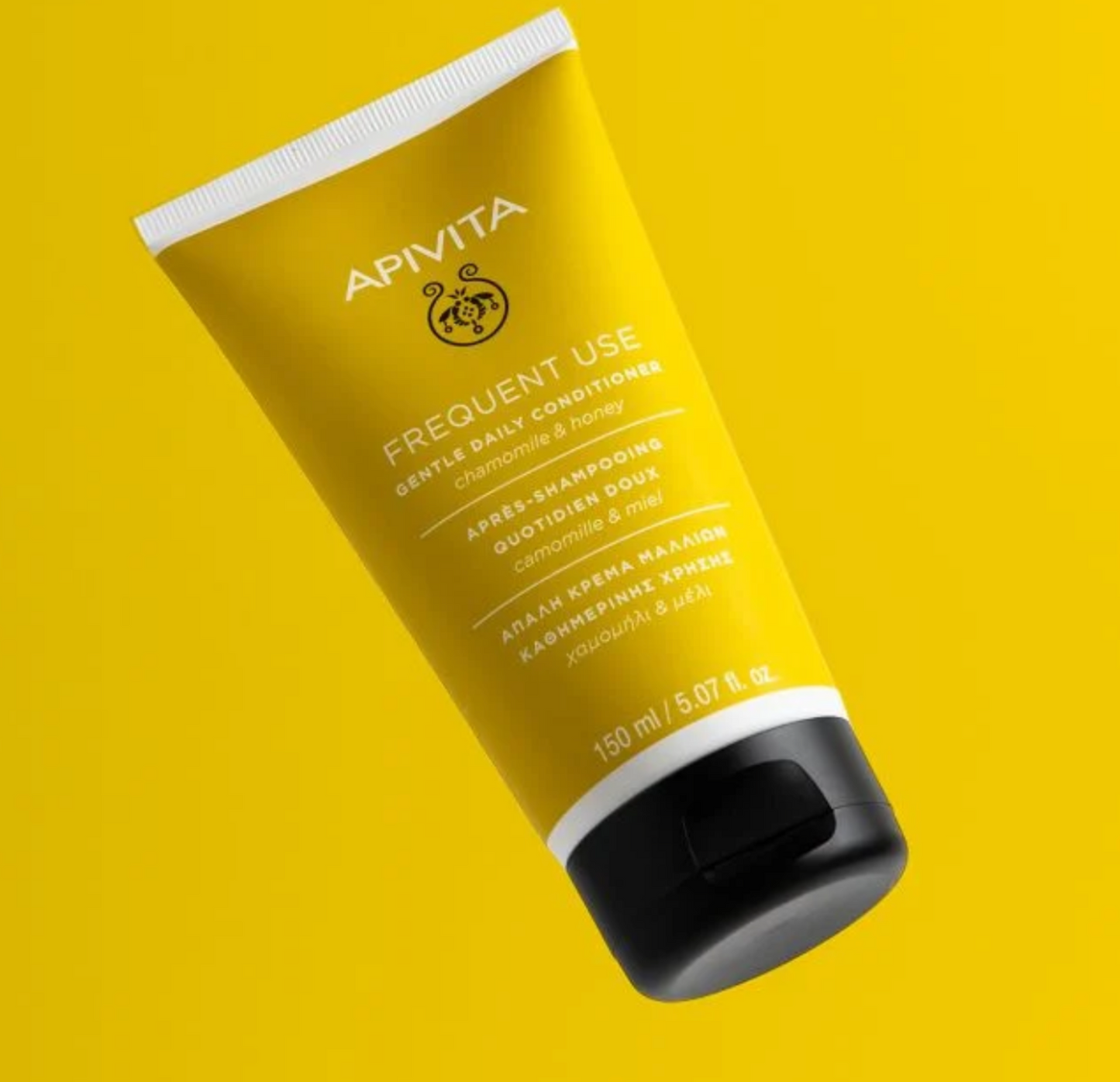 Apivita Frequent Use daily hair conditioner is formulated with thyme honey, chamomile, sage, hypericum, olive oil, oat proteins & the APISHIELD HS complex, it helps protect from styling & environmental stressors.