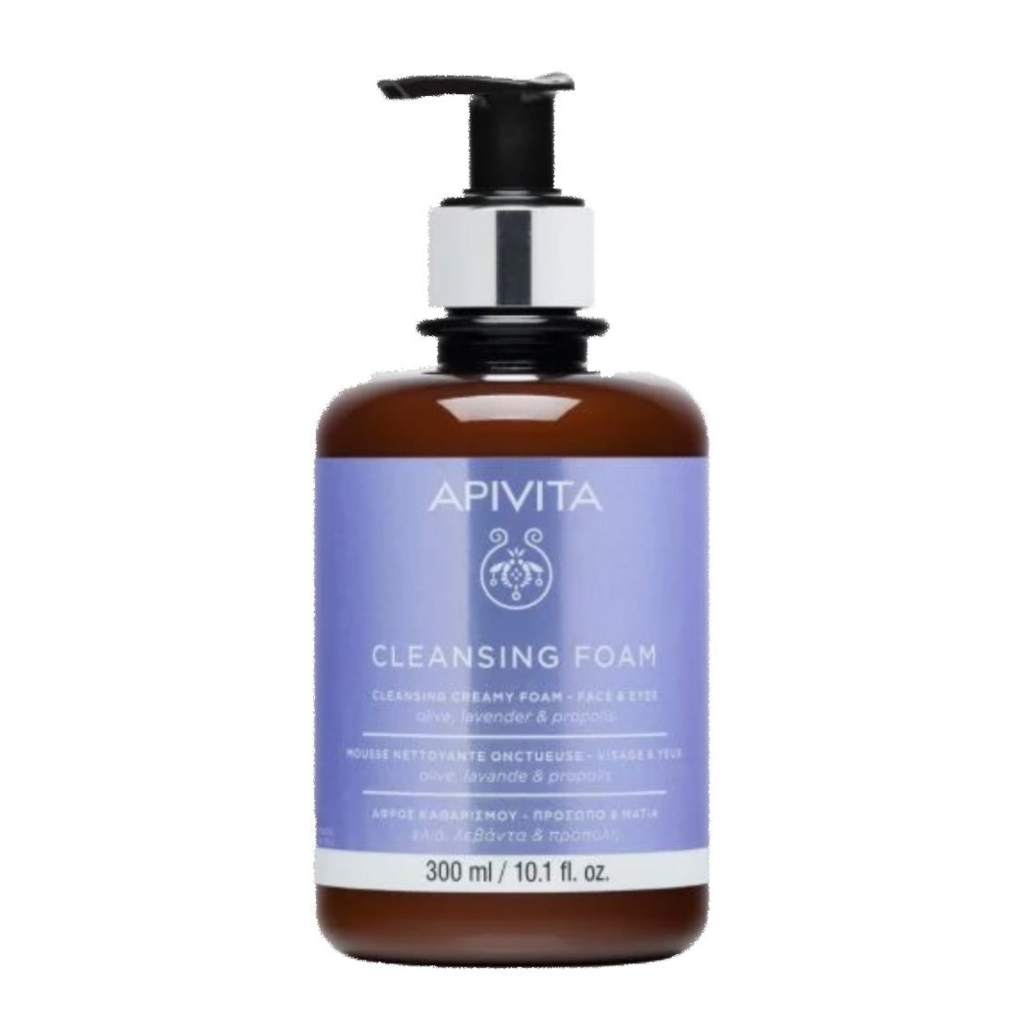 Apivita Cleansing Creamy Foam Make Up remover contains 93% natural ingredients to gently and effectively remove makeup and impurities, while offering antioxidant protection.