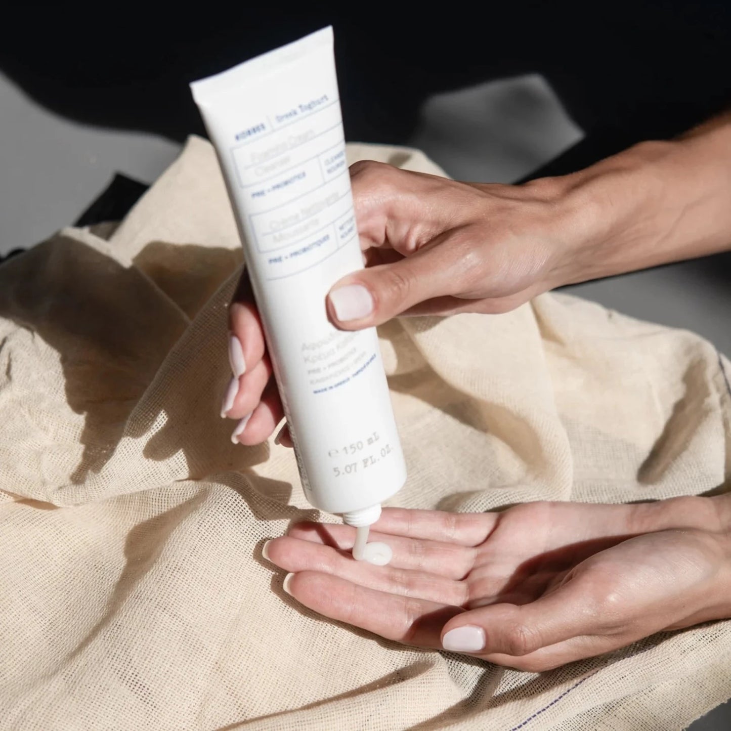 Korres Greek Yoghurt Foaming Cream Cleanser is powered by Greek yoghurt's pre and probiotics for nourishment.