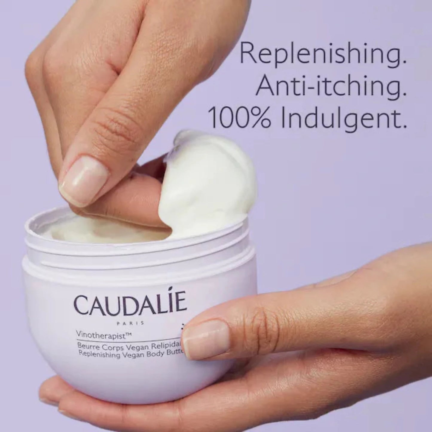 Caudalie Vinotherapist Vegan Body Butter is dermatologically tested, the product also has a 100% natural-origin fragrance and has visible results, providing up to 90% soothing and 95% anti-itching effects.