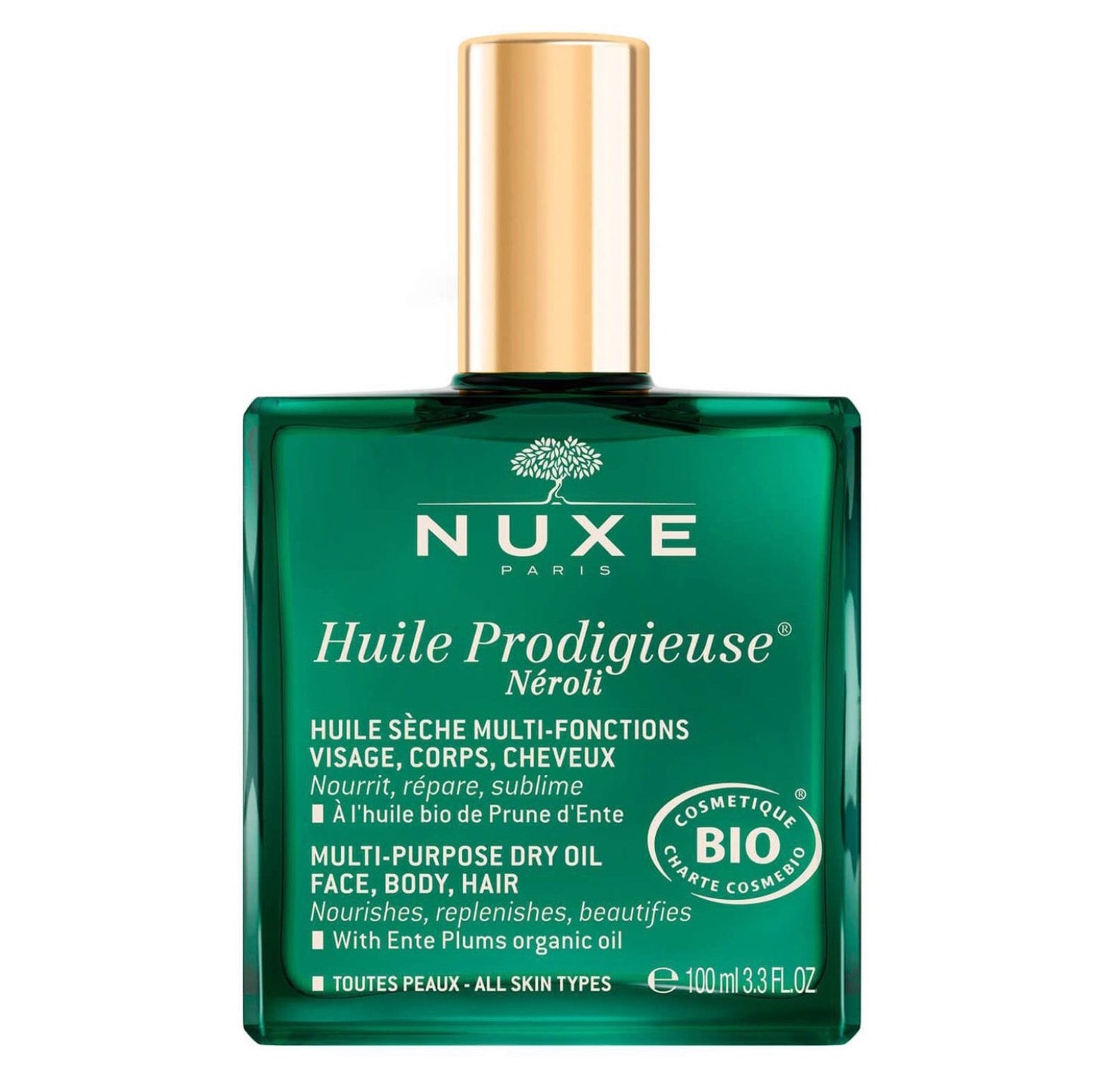 Nuxe Huile Prodigieuse Neroli Dry Oil, is a multipurpose oil that nourishes, repairs and sublimates your skin. It has a restorative effect on face, body and hair.