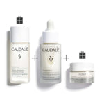 Caudalie Set, Vinoperfect Radiance Serum Complexion Correcting 30ml, plus two complimentary gifts: Vinoperfect Concentrated Brightening Glycolic Essence 50ml and Vinoperfect Dark Spot Correcting Moisturiser 15ml.