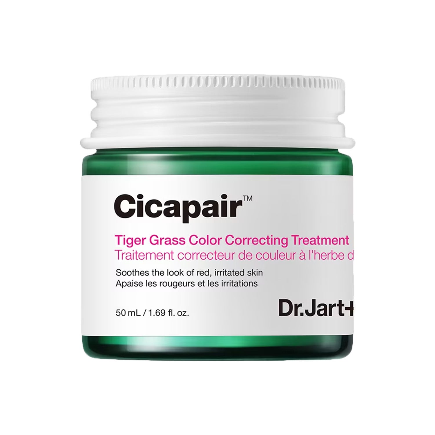 Dr.Jart+ Cipapair™ Tiger Grass Colour Correcting Treatment to balance and reduce redness and blemishes, and skin appears even-toned.