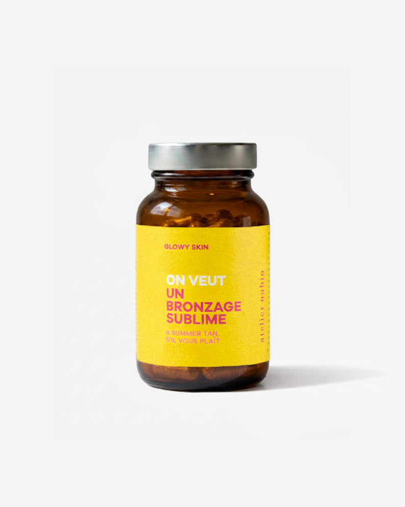 Atelier Nubio A Summer Tan, S'il Vous Plait 60-capsule amber glass jar packshot