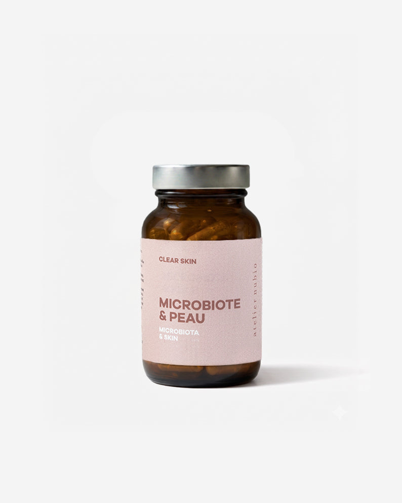 Atelier Nubio Microbiota & Skin 30-capsule amber glass jar packshot