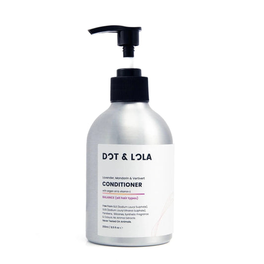 DOT & LOLA Balance Conditioner With Lavender, Mandarin & Vertivert to bring balance and nourish your hair. 