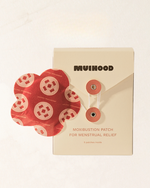 Muihood Menstrual Relief Moxibustion Patch red flower-shaped patch with its box