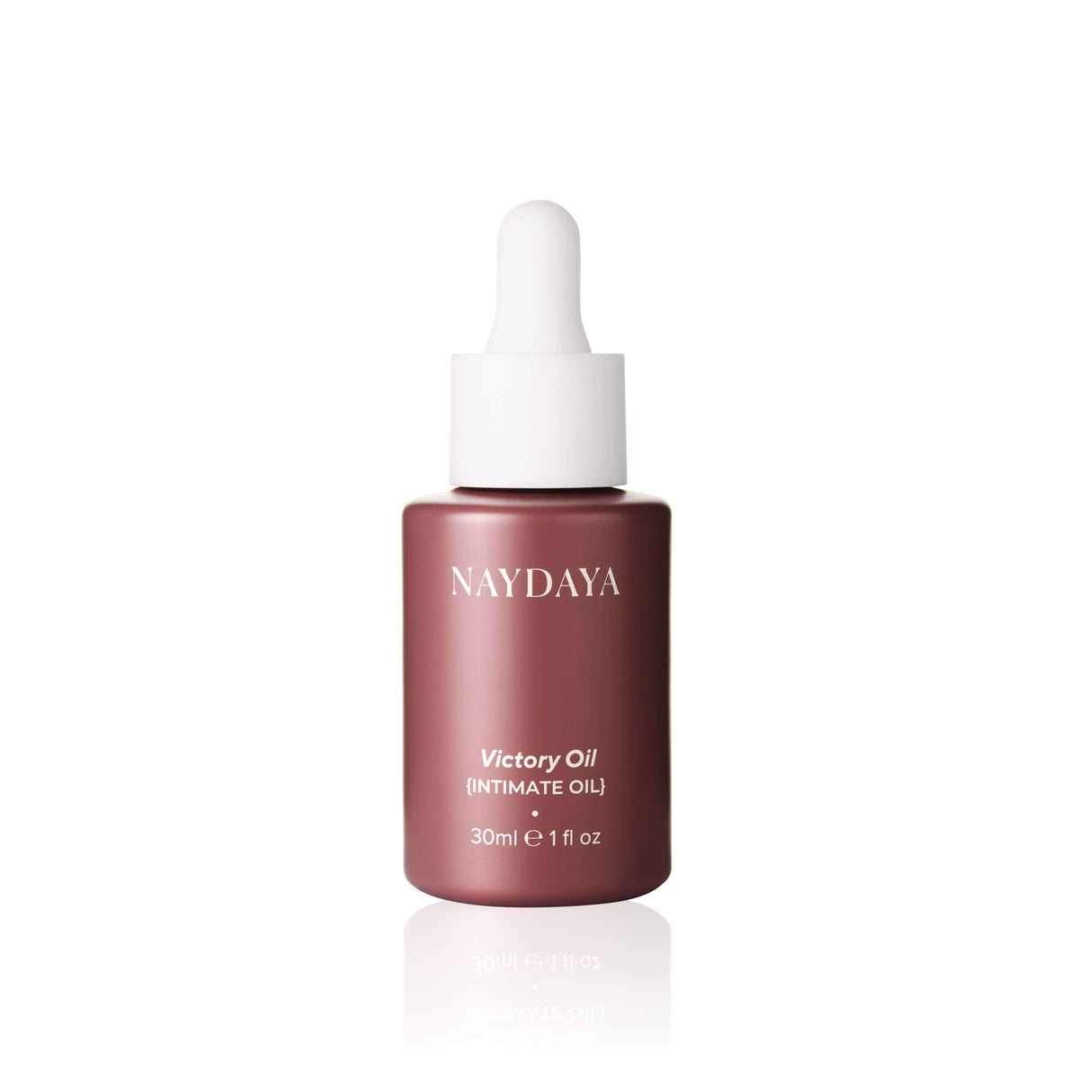 NAYDAYA Victory Oil 30ml dusky-pink glass dropper bottle packshot