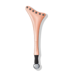 Odacité Cryo-Tech Facial Tool rose-gold double-ended tool with gua sha edge and acupressure ball on white