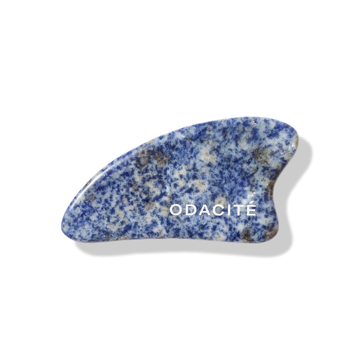 Odacité Crystal Contour Gua Sha Blue Sodalite stone on white