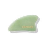 Odacité Crystal Contour Gua Sha Green Aventurine stone on white