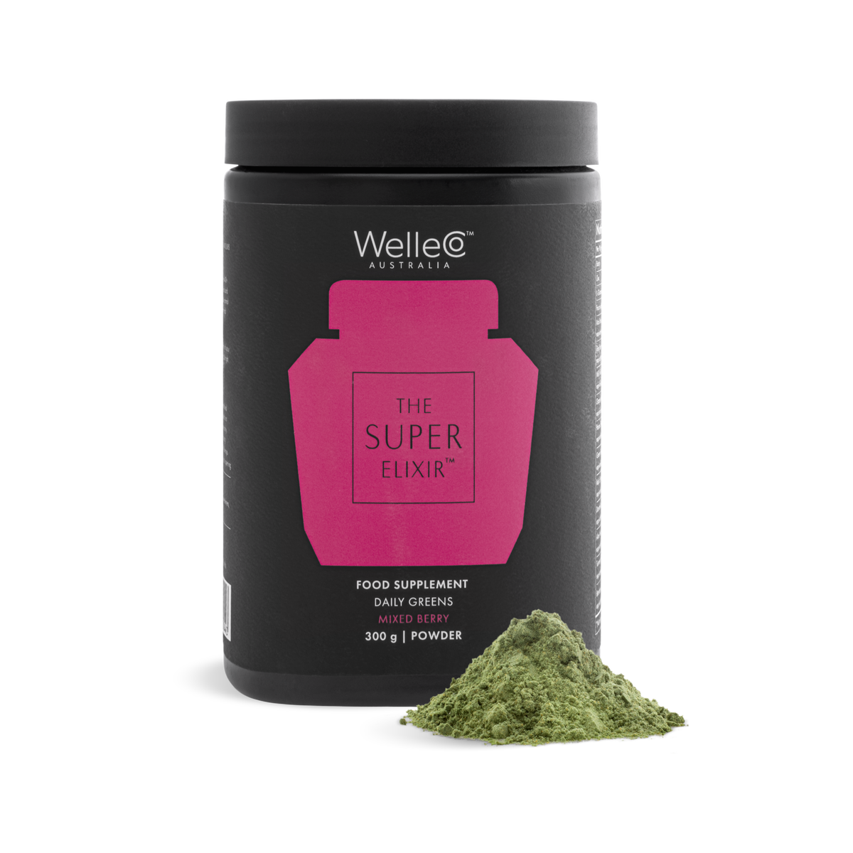 WelleCo The Super Elixir Mixed Berry 300g black jar packshot