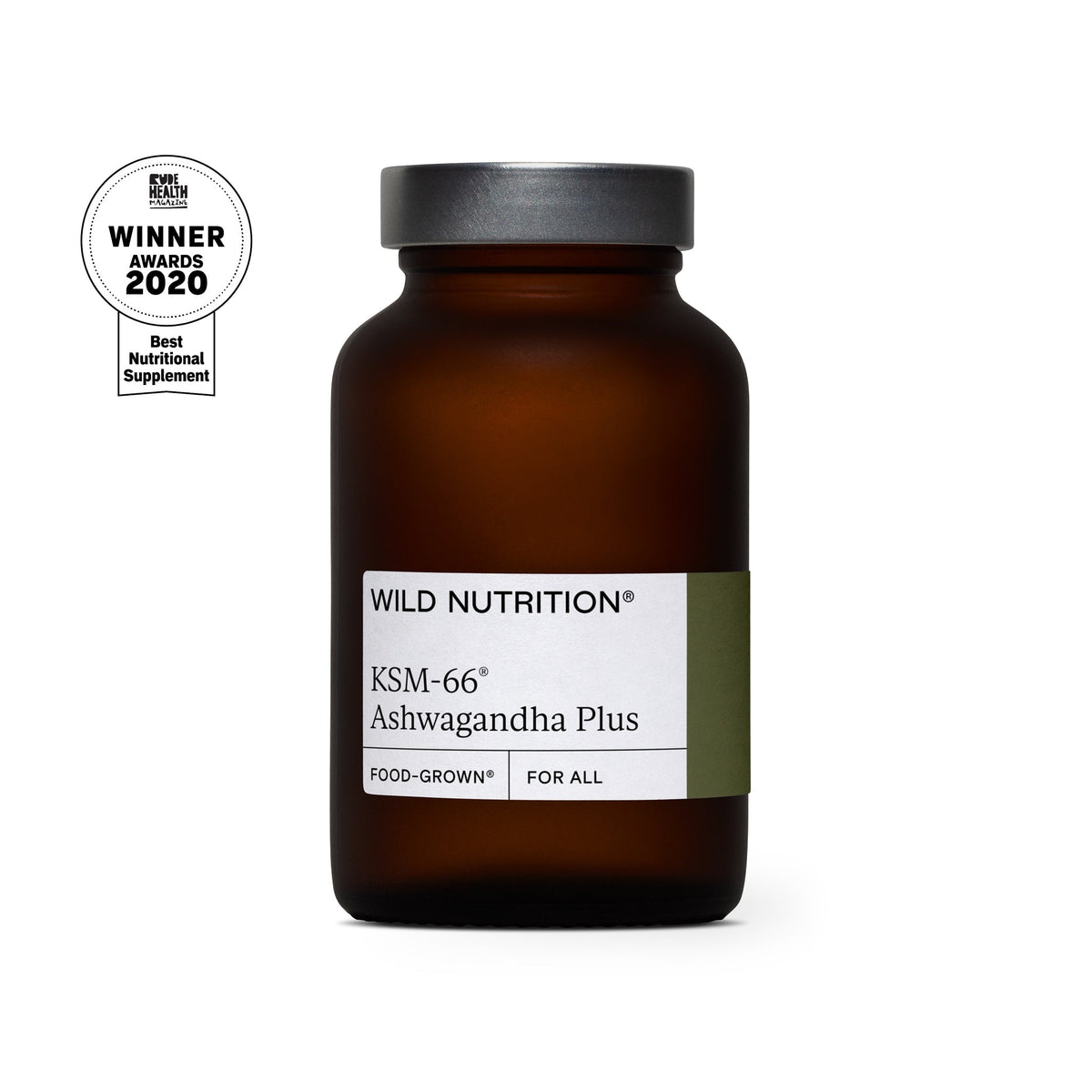 Wild Nutrition Food-Grown KSM-66 Ashwagandha Plus jar packshot