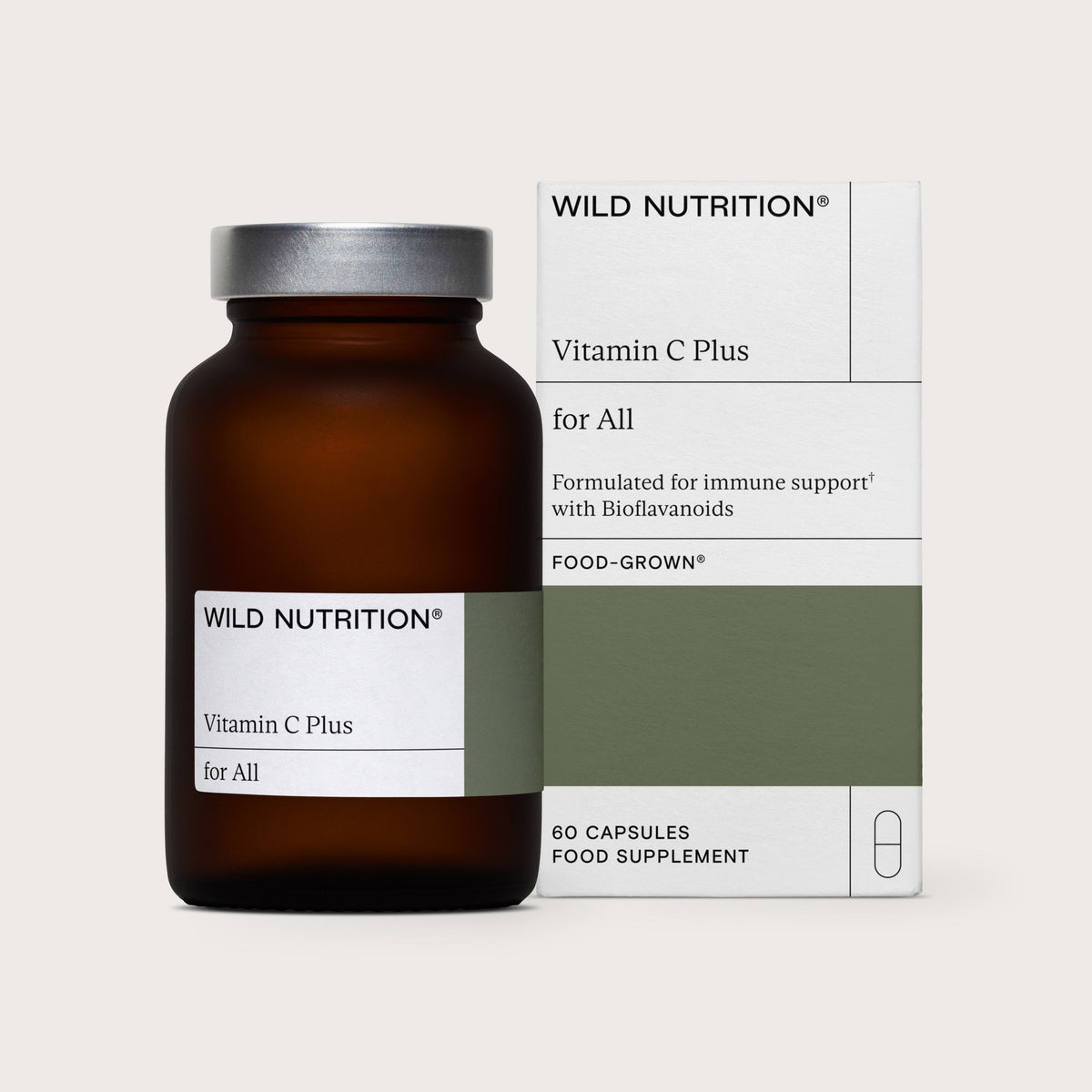 Wild Nutrition Food-Grown Vitamin C Plus jar and box packshot