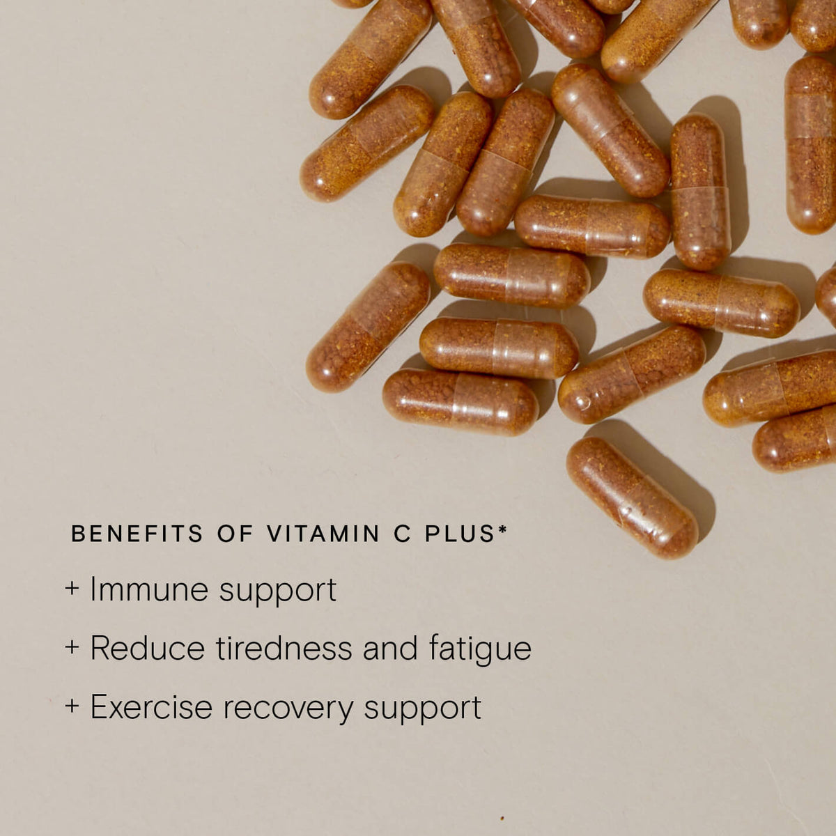 Wild Nutrition Food-Grown Vitamin C Plus capsules with key benefits