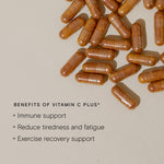 Wild Nutrition Food-Grown Vitamin C Plus capsules with key benefits
