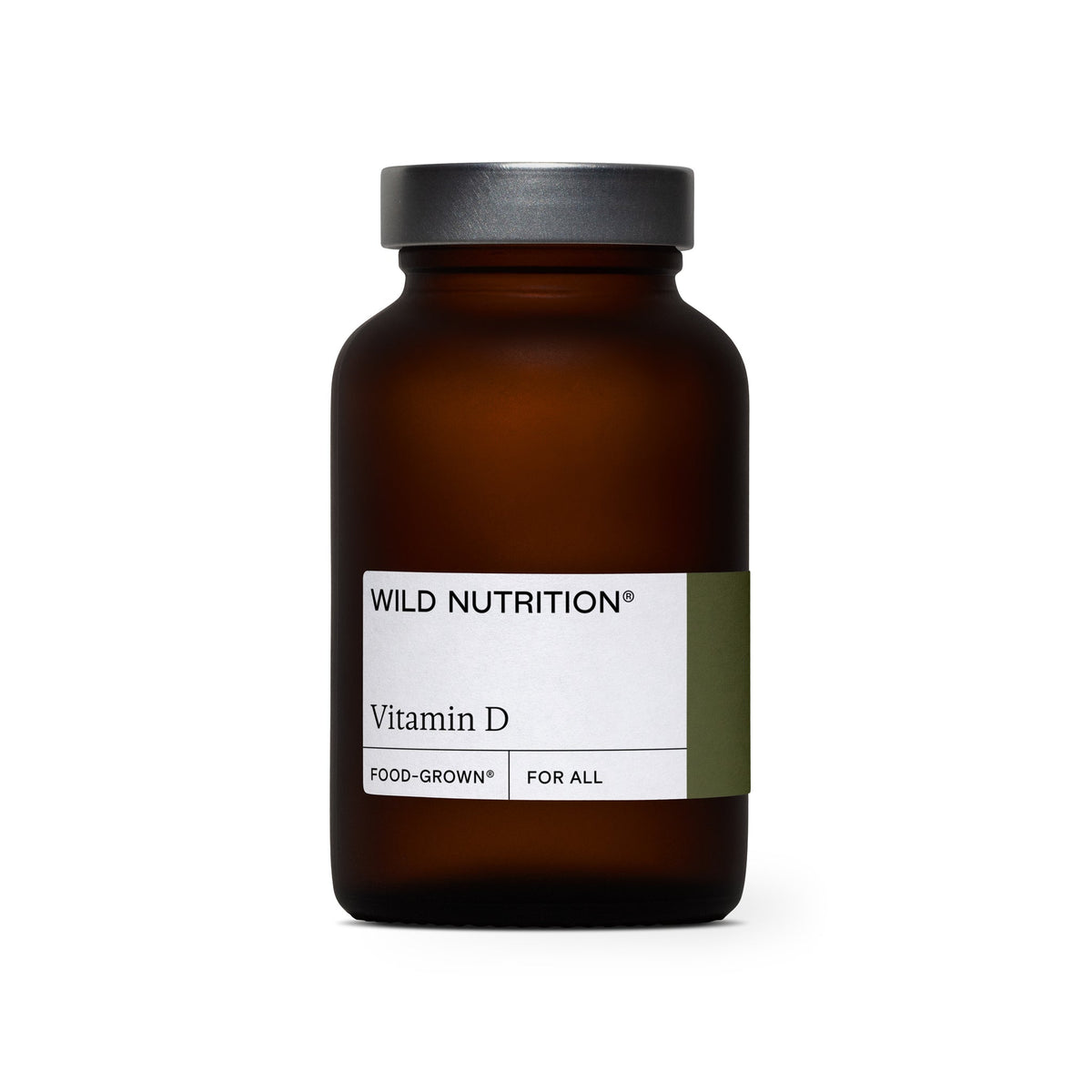 Wild Nutrition Food-Grown Vitamin D refillable glass jar packshot