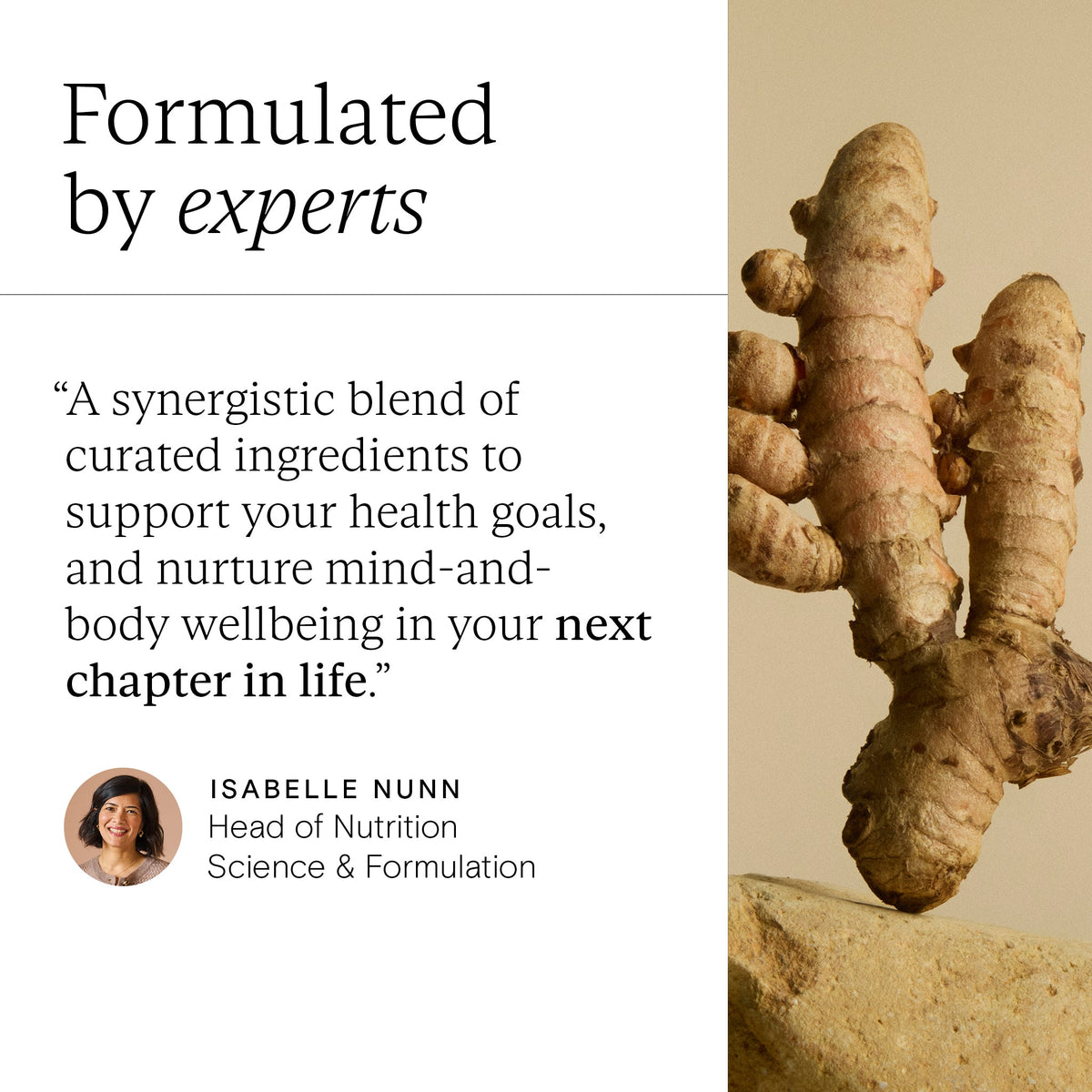 Wild Nutrition Food-Grown Women's 45+ Daily Multi Nutrient formulator quote with turmeric root