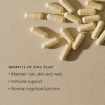 Wild Nutrition Food-Grown Zinc Plus capsules with key benefits