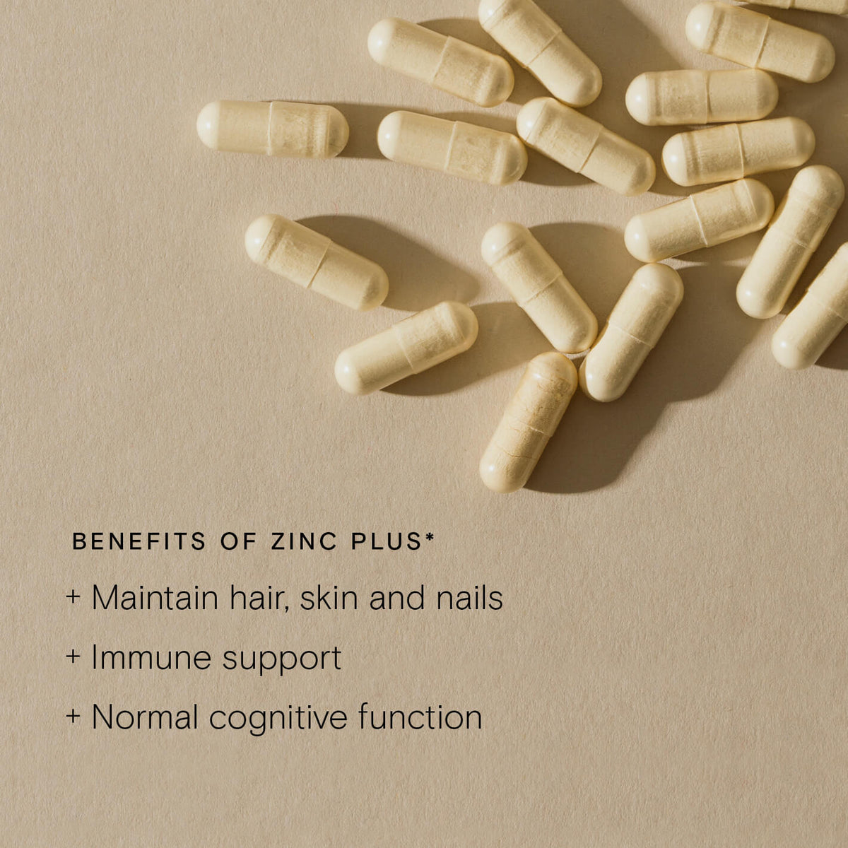 Wild Nutrition Food-Grown Zinc Plus capsules with key benefits