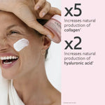 Resveratrol-Lift Firming Cashmere Cream increases natural collagen and hyaluronic acid production. 