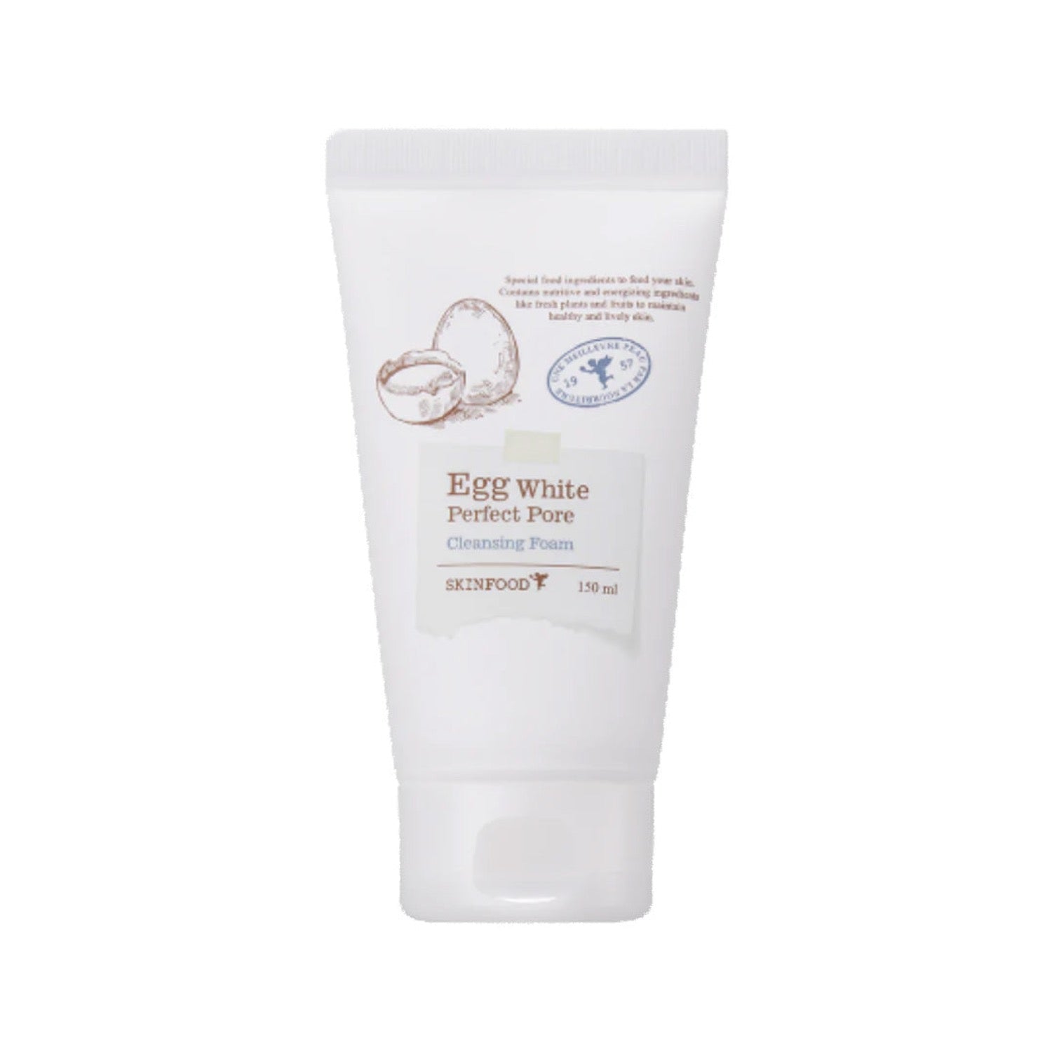 SKINFOOD Egg White Perfect Pore Cleansing Foam helps ensure makeup is fully removed without leaving skin feeling dry and irritated, for a refreshed look.
