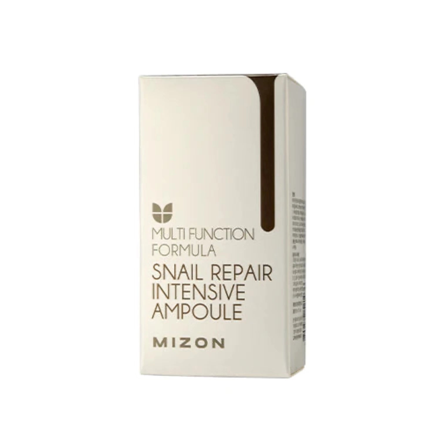 MIZON Snail Repair Intensive Ampoule with barberry root extract helps to treat skin hyperpigmentation, while cornus fruit and pomegranate extract soothe sensitive skin.
