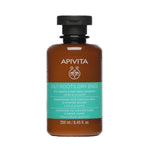 Apivita Oily Roots & Dry Ends Shampoo is a proprietary blend of Greek organic nettle, propolis, sage, and grapefruit essential oils regulate oiliness.