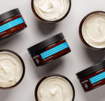 Apivita Hydration & Moisturising Hair Mask with its array of hyaluronic acid, aloe, thyme honey, and oat proteins, the mask replenishes moisture within the hair fibre. 