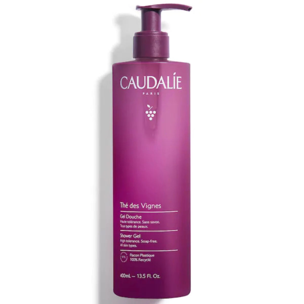 hé des Vignes Shower Gel delicately cleanses even the most sensitive skin, while imparting a unique scent of white musk, neroli, and ginger. 